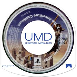 Cartridge artwork for Lego Indiana Jones 2 - L'aventure Continue on the Sony PSP.